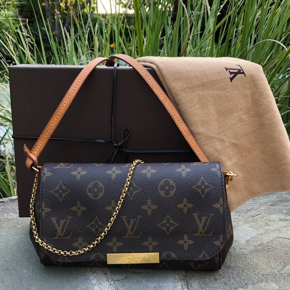 🚫SOLD🚫LV Mono Favorite PM WDUST BAG, STRAP & BOX - Picture 1 of 8
